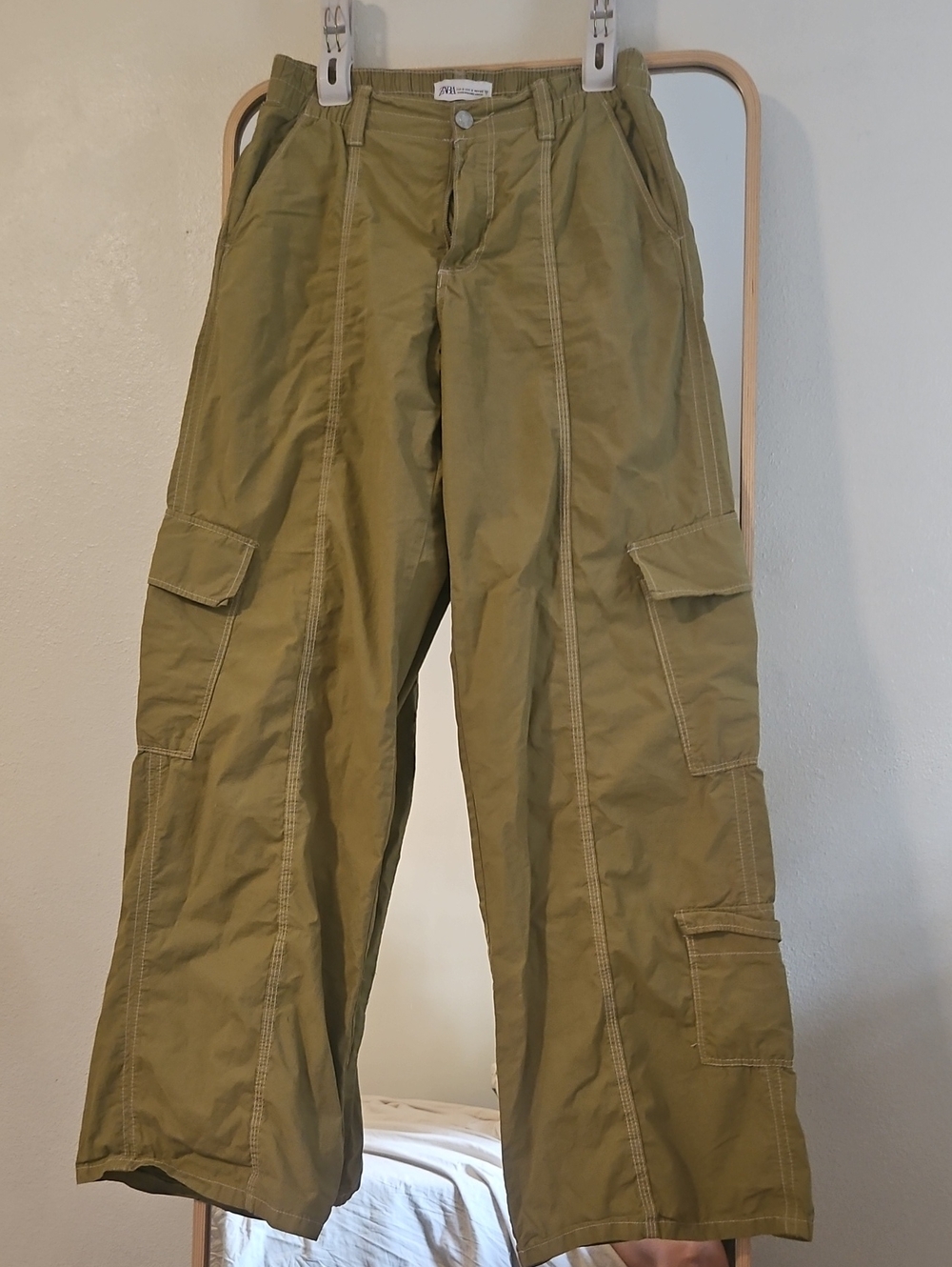 Zara Cargo Pants Olive Size Small